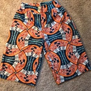 Multi Colored Patterned “Satin” Feel Koolock pants